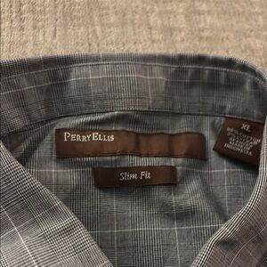 Perry Ellis Gray Dress Shirt